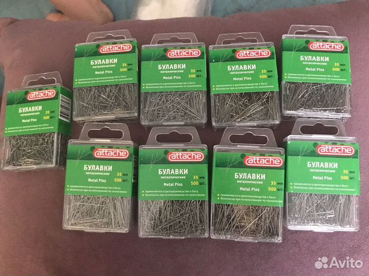 Булавки металлические (500 штук в упаковке)
