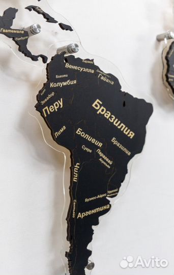 Деревянные карты мира