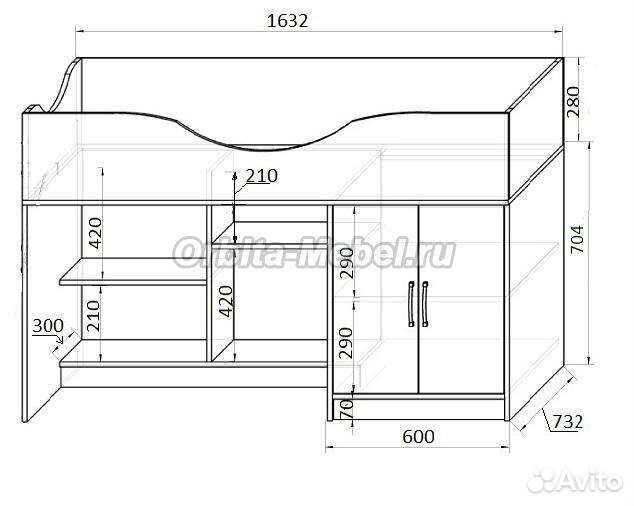 Детская кровать чердак