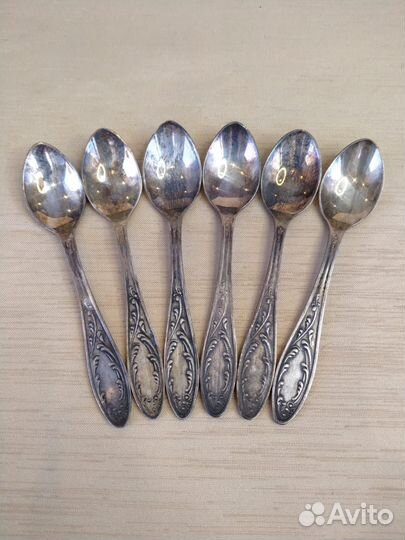 Набор кофейных ложек Пламя, мельхиор