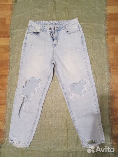 Платье, джинсы рваные