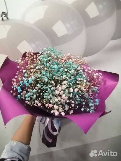 Букет гипсофилы подарок живые цветы