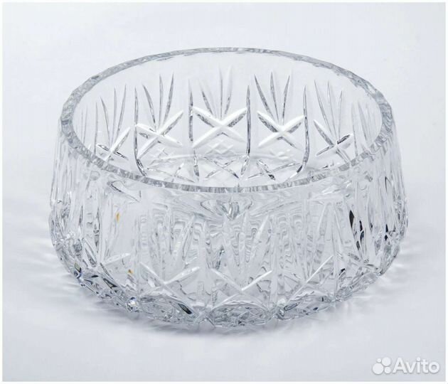 Хрустальная большая ваза фруктовница салатник СССР