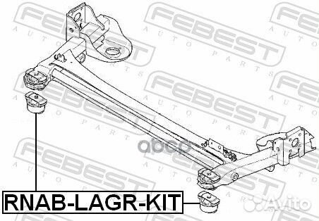 Rnablagrkit комплект сайлентблоков зад. балки