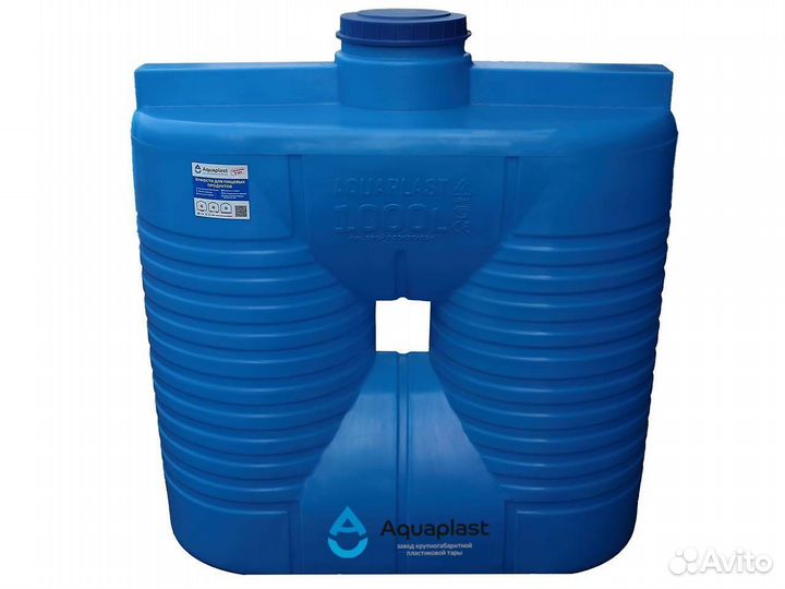 Бак пластиковый пищевой 1 куб (в форме прямоугольн