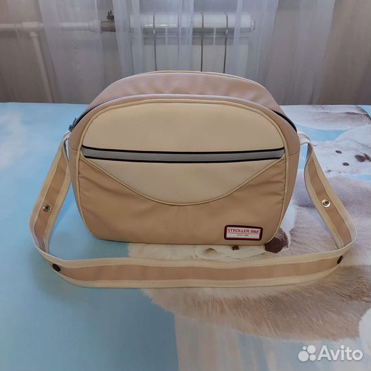 Сумка из эко-кожи на коляску или санки