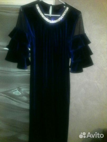 Платье велюровое