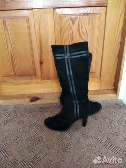 Сапоги женские зимние замшевые