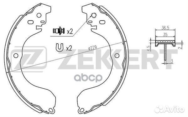 Колодки торм. бараб. задн. Chrysler Sebring (JS