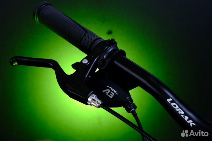 Велосипед алюминиевый 27,5 черный зеленый