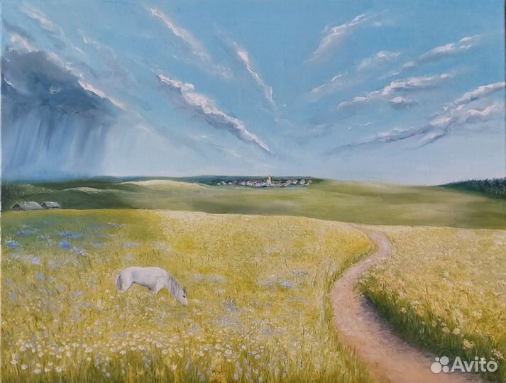 Картина маслом на холсте пейзаж