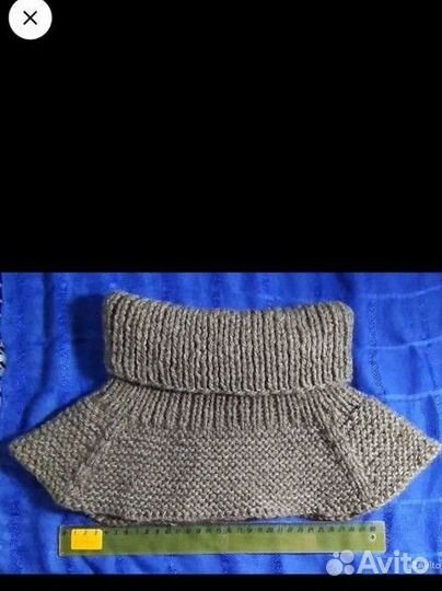 Снуд тёплый мужской манишка шерсть с пухом