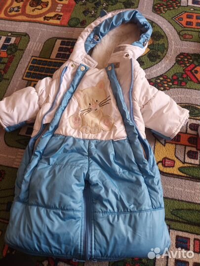 Зимний комбинезон 80 86 для мальчика бу