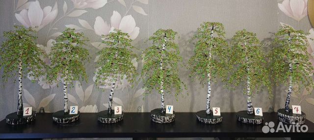 Деревья из бисера