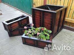 Деревянные кашпо