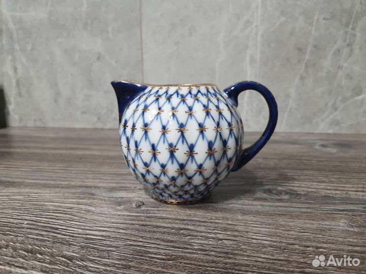 Молочник сливочник лфз (ифз). Кобальтовая сетка