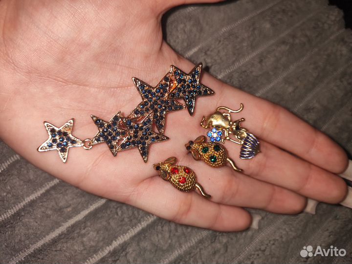 Брошки 7шт вместе