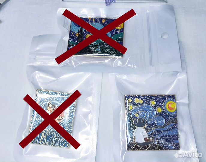 Ван Гог Брошь. Значок Новый