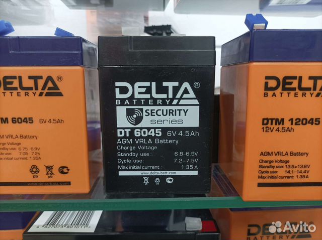 DT6045 аккумулятор 6V 4,5Ah