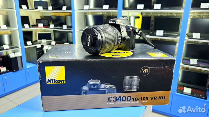 Nikon D3400 18-105 +128gb 15000 пробег