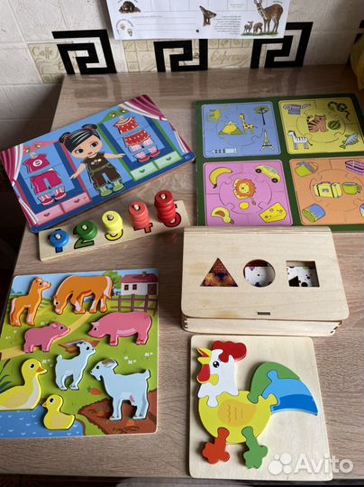 Развивающие деревянные игрушки пакетом