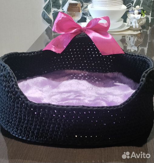 Корзинка из трикотажной пряжи