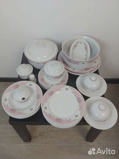 Набор столовой посуды и чайный сервиз Jlmenau гдр