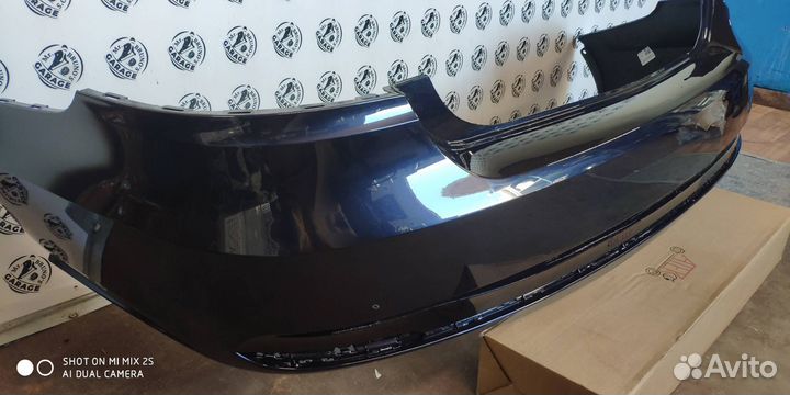 Бампер задний VW Polo Sedan 5 рестайлинг Синий