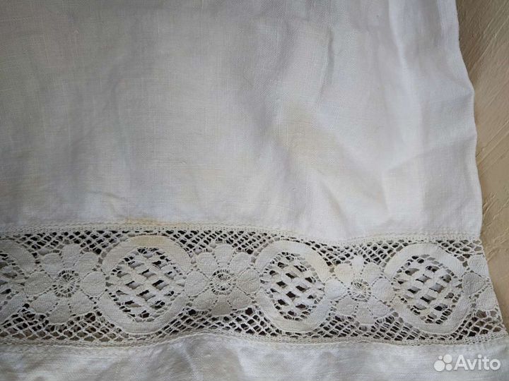 Винтажная скатерть белая кружево 1940-х гг