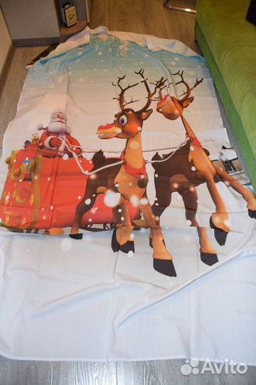 Новогодние шторы+тюль+подхваты