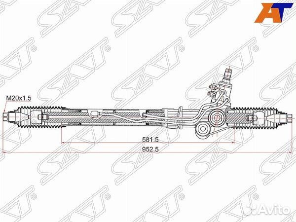 Рейка рулевая toyota land cruiser prado
