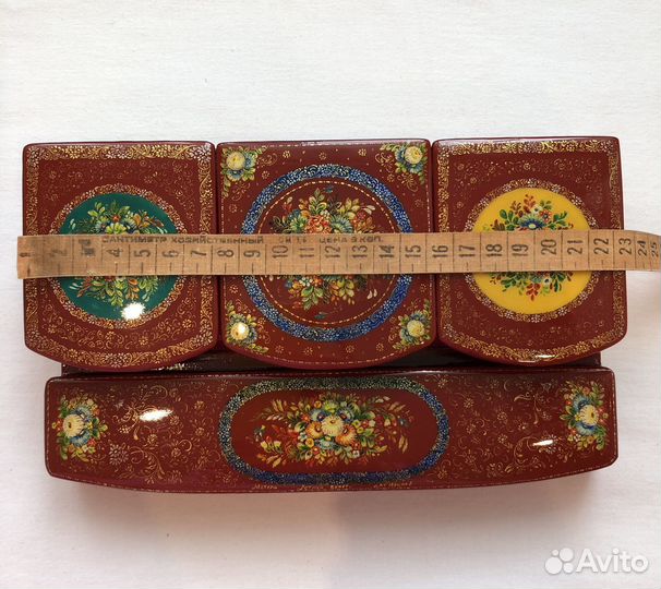 Шкатулки лаковая миниатюра