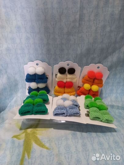 Заколки вязаные крючком для девочек