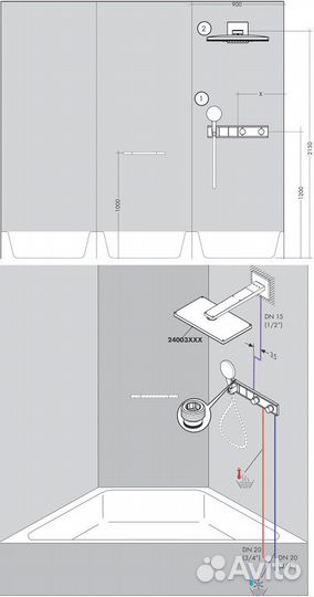 Hansgrohe 15355000 Встраиваемый смесите