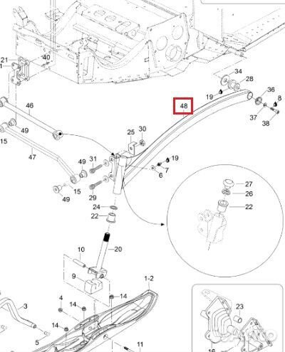 SM-08122L SPI Продольный Рычаг Левый Для Ski Doo 6