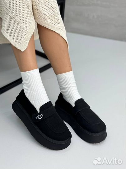 Лоферы женские чёрные