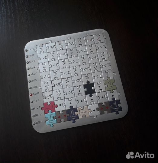 Металлический пазл-календарь / Коврик для мыши