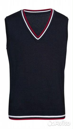 Вязаный жилет UNI триколор (шф-1350/1)