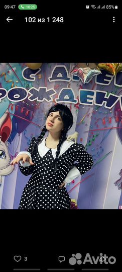 Костюм аниматора Венсдей
