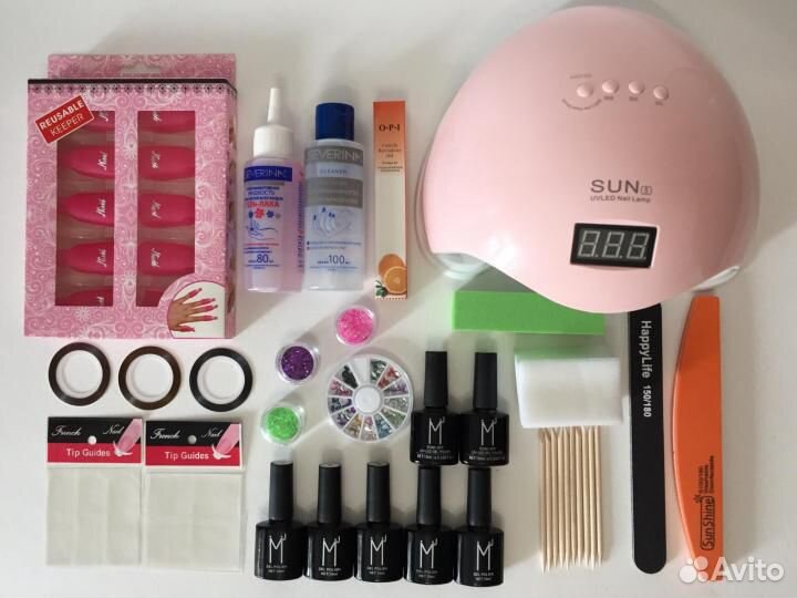 Набор для маникюра с Лампой на 48Ватт