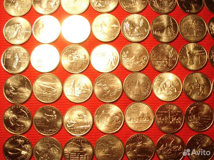 Набор Редких Монет Америки 56шт Unc 2009 Год