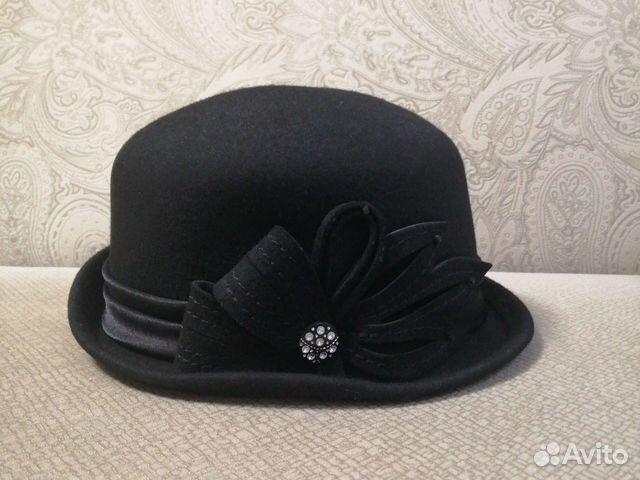 Шляпа женская черная