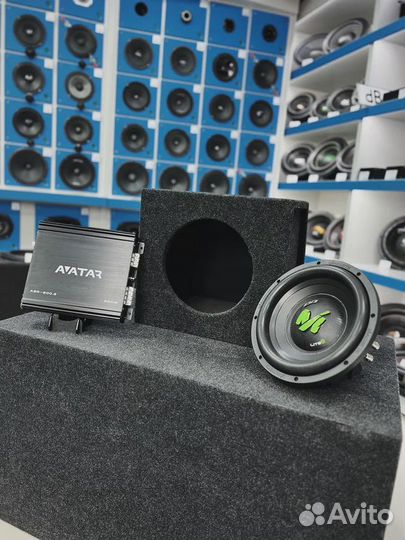 Комплект Alpahrd - сабвуфер 10, усилитель, короб