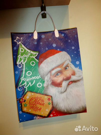 Новогодний сапог для интерьера/Пакет подарочный