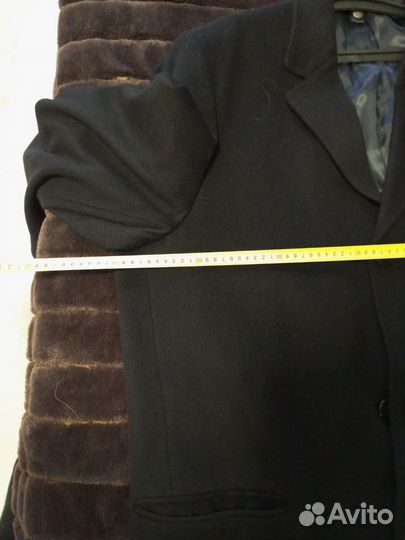 Пальто мужское черное длинное