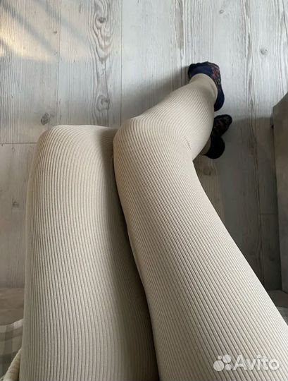 Леггинсы утепленные в рубчик