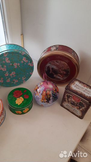 Жестяные банки коробки от чая, печенья, конфет 8шт