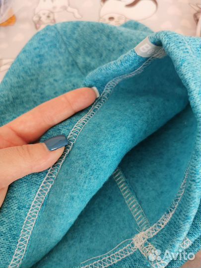 Новый флисовый комплект шапка+снуд