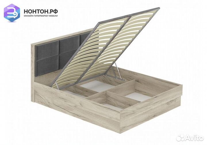 Кровать Венеция дуб серый крафт