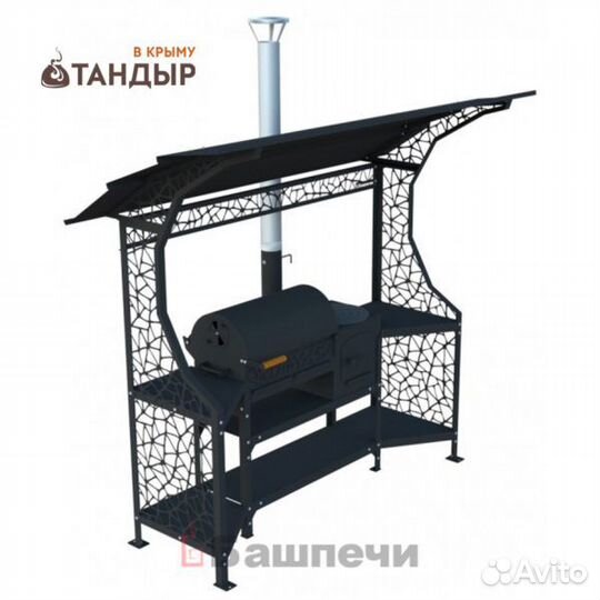 Мангальный комплекс под крышей стандарт